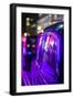 England, London, Soho, London Taxis Lit by Neon Lights-Walter Bibikow-Framed Photographic Print