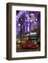 England, London, Soho, Oxford Street, Chirstmas Decorations and London Bus-Walter Bibikow-Framed Photographic Print