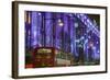 England, London, Soho, Oxford Street, Christmas Decorations and Bus-Walter Bibikow-Framed Photographic Print