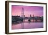 England, London, Southbank, the London Eye, Sunrise-Walter Bibikow-Framed Photographic Print