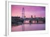England, London, Southbank, the London Eye, Sunrise-Walter Bibikow-Framed Photographic Print