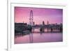 England, London, Southbank, the London Eye, Sunrise-Walter Bibikow-Framed Photographic Print