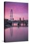 England, London, Southbank, the London Eye, Sunrise-Walter Bibikow-Stretched Canvas