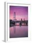 England, London, Southbank, the London Eye, Sunrise-Walter Bibikow-Framed Premium Photographic Print