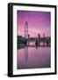 England, London, Southbank, the London Eye, Sunrise-Walter Bibikow-Framed Photographic Print