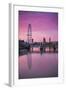 England, London, Southbank, the London Eye, Sunrise-Walter Bibikow-Framed Photographic Print