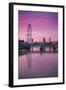 England, London, Southbank, the London Eye, Sunrise-Walter Bibikow-Framed Photographic Print