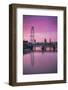 England, London, Southbank, the London Eye, Sunrise-Walter Bibikow-Framed Photographic Print