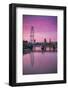 England, London, Southbank, the London Eye, Sunrise-Walter Bibikow-Framed Photographic Print