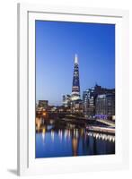 England, London, Southwark, The Shard and Thames River-Steve Vidler-Framed Photographic Print
