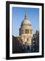 England, London, St. Pauls Cathedral, Dawn-Walter Bibikow-Framed Photographic Print