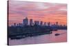 England, London, Sunrise Over Docklands and Canary Wharf-Steve Vidler-Stretched Canvas