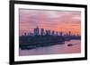 England, London, Sunrise Over Docklands and Canary Wharf-Steve Vidler-Framed Photographic Print