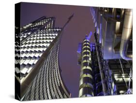 England, London, the Lloyd's Building in the London City Centre, UK-David Bank-Stretched Canvas