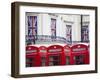 England, London, the Strand, Red Telephone Box and Union Jack Bunting to Celebrate the Queens Diamo-Jane Sweeney-Framed Photographic Print