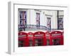 England, London, the Strand, Red Telephone Box and Union Jack Bunting to Celebrate the Queens Diamo-Jane Sweeney-Framed Photographic Print