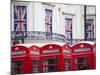 England, London, the Strand, Red Telephone Box and Union Jack Bunting to Celebrate the Queens Diamo-Jane Sweeney-Mounted Photographic Print