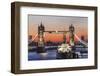 England, London, Tower Bridge at Dawn-Steve Vidler-Framed Photographic Print