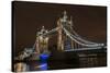 England, London. Tower Bridge at Night-Jaynes Gallery-Stretched Canvas