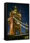 England, London, Tower Bridge, Dusk-Walter Bibikow-Framed Stretched Canvas
