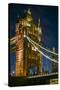 England, London, Tower Bridge, Dusk-Walter Bibikow-Stretched Canvas