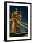 England, London, Tower Bridge, Dusk-Walter Bibikow-Framed Photographic Print