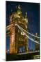 England, London, Tower Bridge, Dusk-Walter Bibikow-Mounted Photographic Print