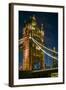 England, London, Tower Bridge, Dusk-Walter Bibikow-Framed Photographic Print