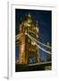 England, London, Tower Bridge, Dusk-Walter Bibikow-Framed Photographic Print