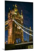 England, London, Tower Bridge, Dusk-Walter Bibikow-Mounted Photographic Print