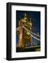 England, London, Tower Bridge, Dusk-Walter Bibikow-Framed Photographic Print