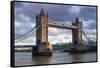 England, London, Tower Bridge, Sunset-Walter Bibikow-Framed Stretched Canvas