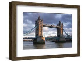 England, London, Tower Bridge, Sunset-Walter Bibikow-Framed Photographic Print