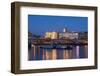 England, London, Victoria Embankment, Buildings by Thames River, Dawn-Walter Bibikow-Framed Photographic Print