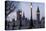 England, London, Victoria Embankment, Houses of Parliament and Big Ben-Walter Bibikow-Stretched Canvas
