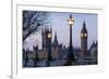 England, London, Victoria Embankment, Houses of Parliament and Big Ben-Walter Bibikow-Framed Photographic Print