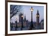 England, London, Victoria Embankment, Houses of Parliament and Big Ben-Walter Bibikow-Framed Photographic Print