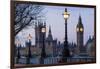 England, London, Victoria Embankment, Houses of Parliament and Big Ben-Walter Bibikow-Framed Photographic Print