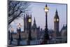 England, London, Victoria Embankment, Houses of Parliament and Big Ben-Walter Bibikow-Mounted Premium Photographic Print