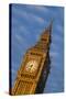 England, London, Victoria Embankment, Parliament, Big Ben, Dawn-Walter Bibikow-Stretched Canvas