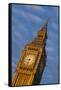 England, London, Victoria Embankment, Parliament, Big Ben, Dawn-Walter Bibikow-Framed Stretched Canvas