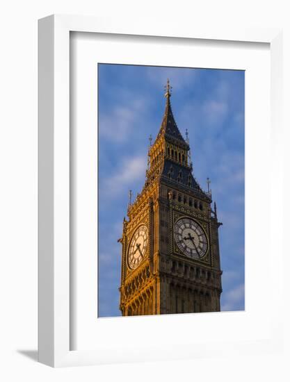 England, London, Victoria Embankment, Parliament, Big Ben, Dawn-Walter Bibikow-Framed Photographic Print