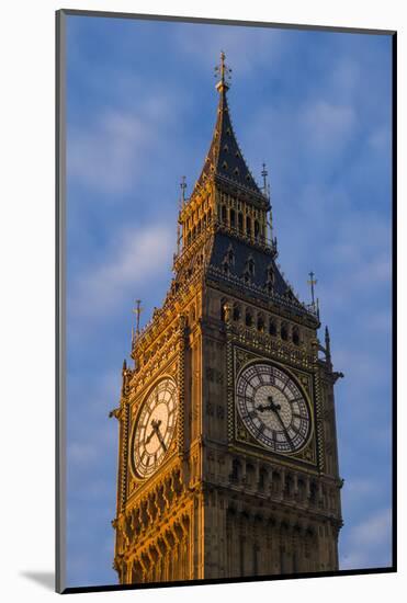 England, London, Victoria Embankment, Parliament, Big Ben, Dawn-Walter Bibikow-Mounted Photographic Print