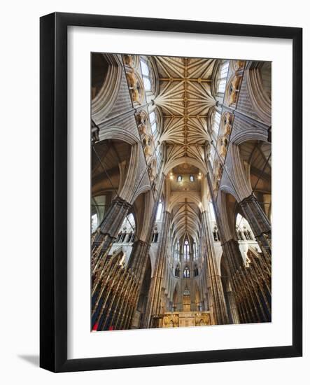 England, London, Westminster, Westminster Abbey, Interior View-Steve Vidler-Framed Photographic Print