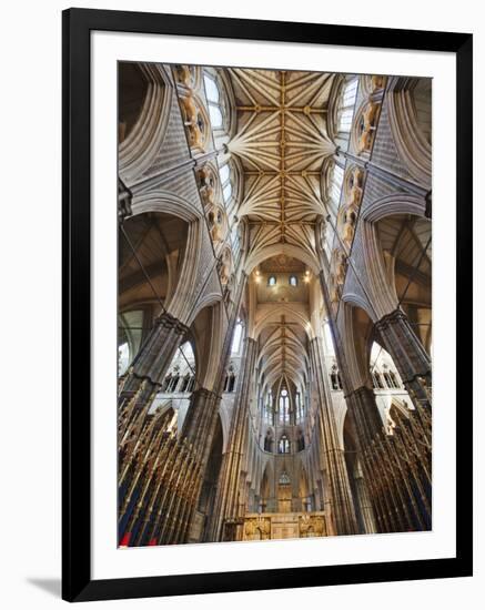 England, London, Westminster, Westminster Abbey, Interior View-Steve Vidler-Framed Photographic Print