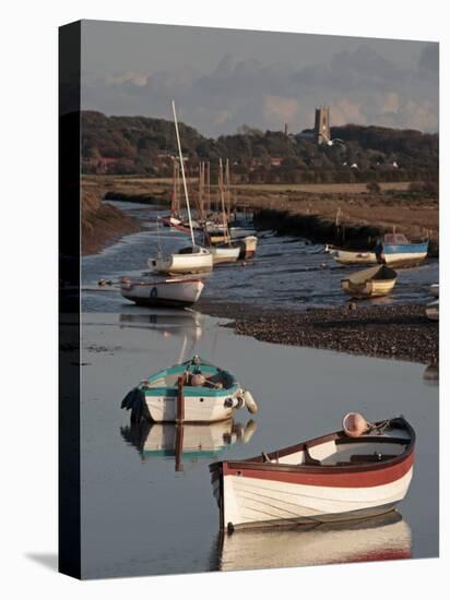 England, Norfolk, Morston Quay; Rowing Boats and Sailing Dinghies at Low Tide-Will Gray-Stretched Canvas