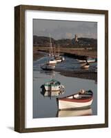 England, Norfolk, Morston Quay; Rowing Boats and Sailing Dinghies at Low Tide-Will Gray-Framed Photographic Print