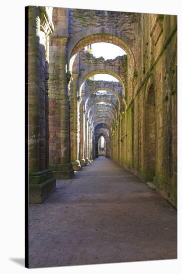 England, North Yorkshire, Ripon. Fountains Abbey ruins.-Emily Wilson-Stretched Canvas