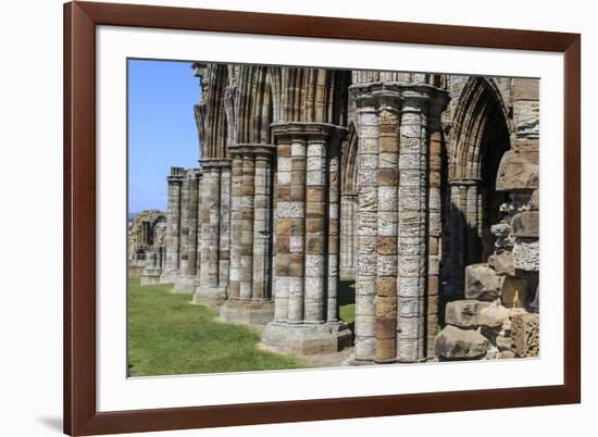 England, North Yorkshire, Whitby. Ruins of Whitby Abbey-Emily Wilson-Framed Premium Photographic Print