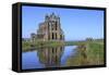 England, North Yorkshire, Whitby. Ruins of Whitby Abbey-Emily Wilson-Framed Stretched Canvas